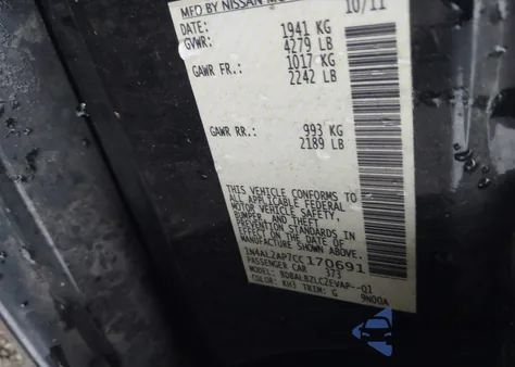 2012 Nissan Altima 2.5 S from USA, damaged, VIN 1N4AL2AP7CC170691